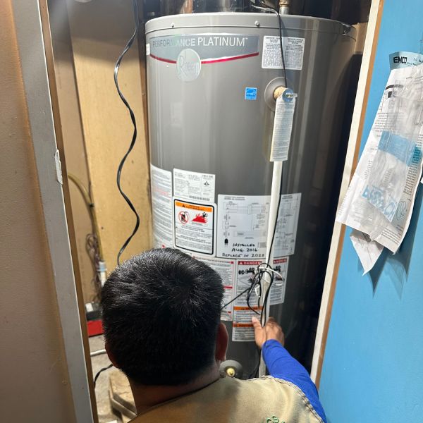 hot water tank installation